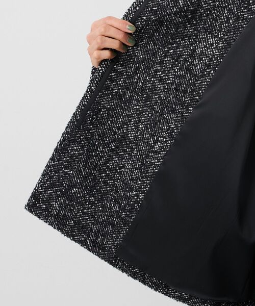 UNTITLED（アンタイトル）の「【ツイード風/スタンドカラー】ファンシーヘリンボンコート（その他アウター・レディース・オフホワイト/ブラック・03/02/01/00）」の12枚目の写真