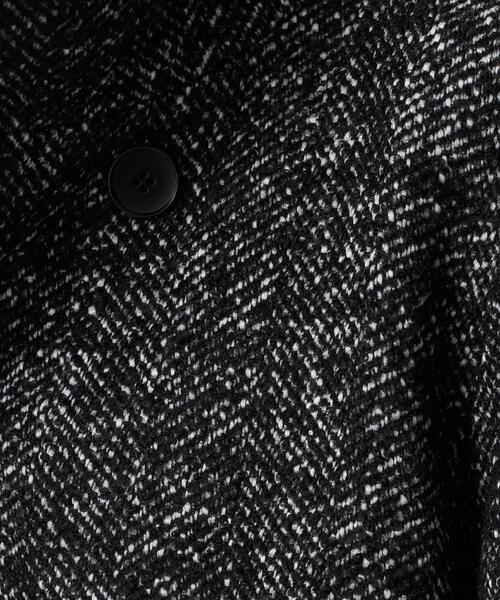 UNTITLED（アンタイトル）の「【ツイード風/スタンドカラー】ファンシーヘリンボンコート（その他アウター・レディース・オフホワイト/ブラック・03/02/01/00）」の13枚目の写真