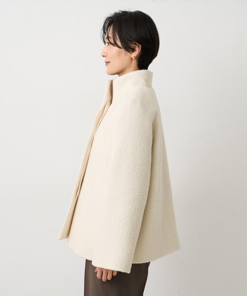 UNTITLED（アンタイトル）の「【ツイード風/スタンドカラー】ファンシーヘリンボンコート（その他アウター・レディース・オフホワイト/ブラック・03/02/01/00）」の15枚目の写真