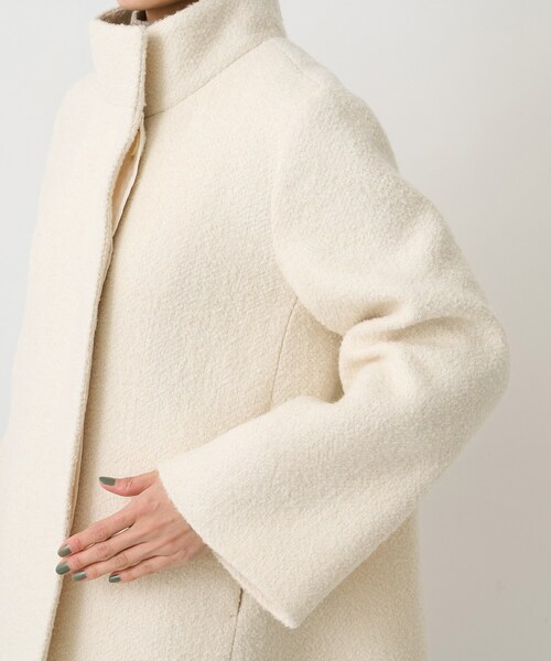 UNTITLED（アンタイトル）の「【ツイード風/スタンドカラー】ファンシーヘリンボンコート（その他アウター・レディース・オフホワイト/ブラック・03/02/01/00）」の18枚目の写真