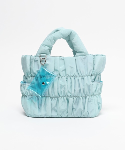 GLOBAL WORK（グローバルワーク）の「推しごとギャザーミニトート/629375（トートバッグ・レディース・チャコールグレー/ブラック/ライトブルー/パープル系その他2・FREE）」の3枚目の写真