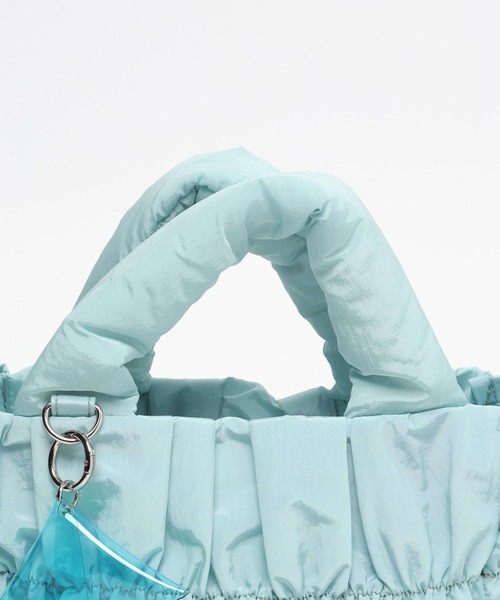 GLOBAL WORK（グローバルワーク）の「推しごとギャザーミニトート/629375（トートバッグ・レディース・チャコールグレー/ブラック/ライトブルー/パープル系その他2・FREE）」の14枚目の写真