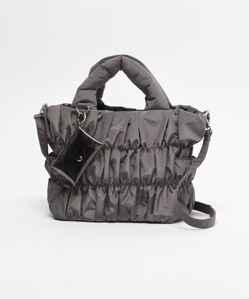 GLOBAL WORK（グローバルワーク）の「推しごとギャザーミニトート/629375（トートバッグ・レディース・チャコールグレー/ブラック/ライトブルー/パープル系その他2・FREE）」の6枚目の写真