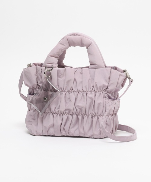 GLOBAL WORK（グローバルワーク）の「推しごとギャザーミニトート/629375（トートバッグ・レディース・チャコールグレー/ブラック/ライトブルー/パープル系その他2・FREE）」の8枚目の写真