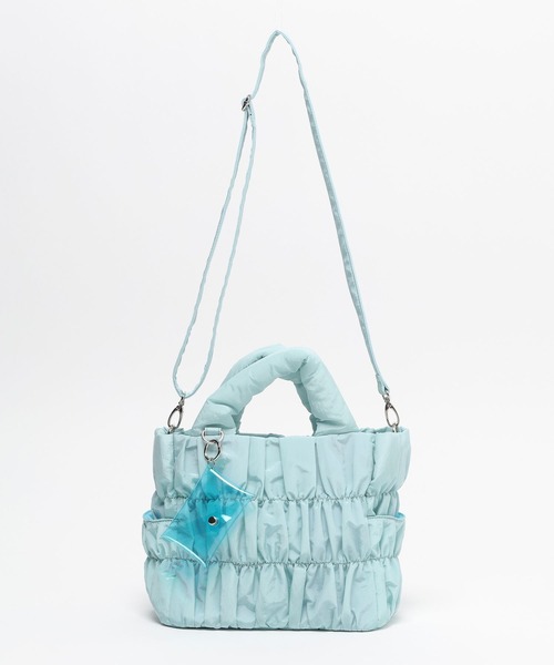 GLOBAL WORK（グローバルワーク）の「推しごとギャザーミニトート/629375（トートバッグ・レディース・チャコールグレー/ブラック/ライトブルー/パープル系その他2・FREE）」の9枚目の写真