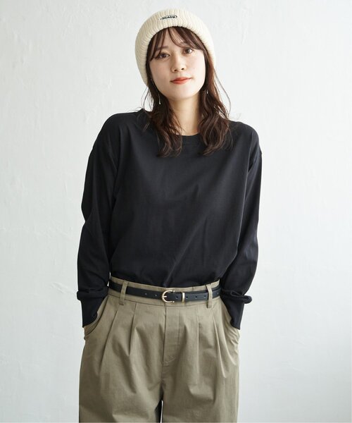 ikka（イッカ）の「【プチプラ1990円（税抜）】コットンUVケア裾ラウンドロンT（Tシャツ/カットソー・レディース・グレー/ホワイト/オフホワイト/サックスブルー/ブラック・L/M/S）」の16枚目の写真