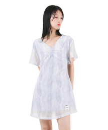 シフォンミニワンピースライトパープル ONE SIZE