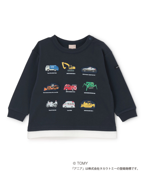 petit main(プティマイン)の「【TOMICA・ANIA】グラフィック長袖Tシャツ(Tシャツ/カットソー・キッズ・ネイビー/グリーン/ライトベージュ・120cm/100cm/90cm/130cm/110cm/80cm)」の3枚目の写真