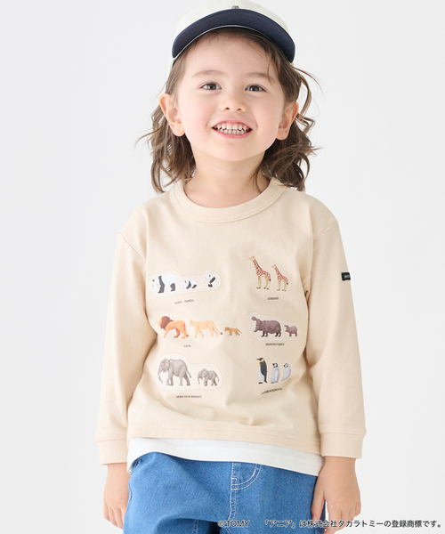 petit main(プティマイン)の「【TOMICA・ANIA】グラフィック長袖Tシャツ(Tシャツ/カットソー・キッズ・ネイビー/グリーン/ライトベージュ・120cm/100cm/90cm/130cm/110cm/80cm)」の2枚目の写真