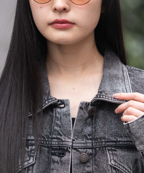 WEGO（ウィゴー）の「WEGO/【26年春新作】デニムジャケット（デニムジャケット・レディース・ブラック系その他/ブラック系2/インディゴブルー・FREE）」の7枚目の写真