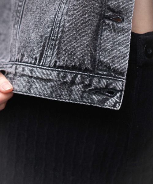 WEGO（ウィゴー）の「WEGO/【26年春新作】デニムジャケット（デニムジャケット・レディース・ブラック系その他/ブラック系2/インディゴブルー・FREE）」の10枚目の写真