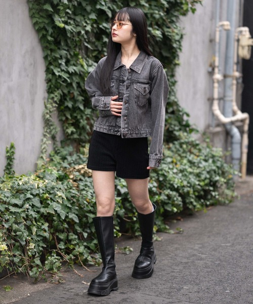 WEGO（ウィゴー）の「WEGO/【26年春新作】デニムジャケット（デニムジャケット・レディース・ブラック系その他/ブラック系2/インディゴブルー・FREE）」の15枚目の写真