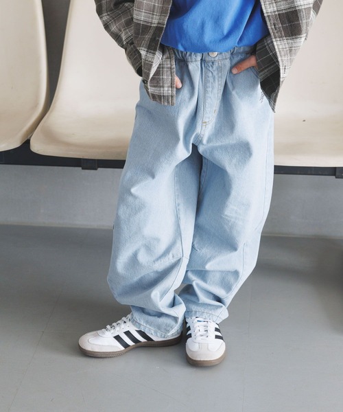 BAYFLOW（ベイフロー）の「[素材とデザインをアップデート!!]アソート加工デニム(KIDS)（デニムパンツ・キッズ・ブルー/ライトブルー/ブルーグリーン・140cm/130cm/120cm/110cm/150cm）」の17枚目の写真