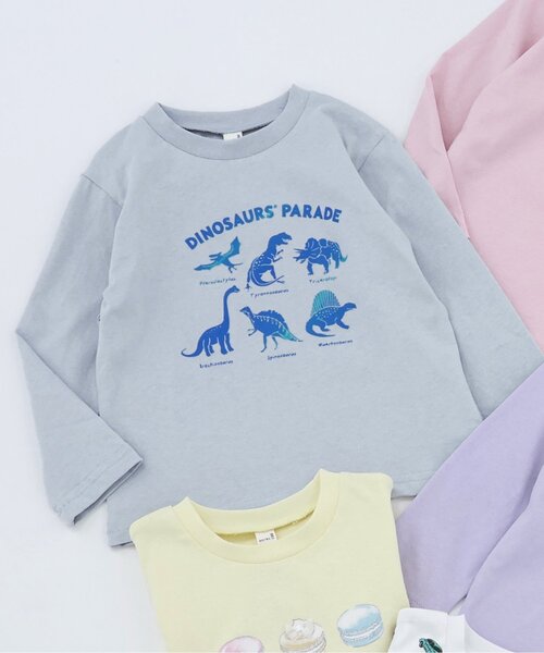 apres les cours（アプレレクール）の「アソートモチーフTシャツ/7days Style_ジュニア対応（Tシャツ/カットソー・キッズ・ピンク/ラベンダー/イエロー/グレー/アイボリー・80/90/100/110/120/130/140）」の3枚目の写真