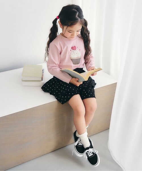 apres les cours（アプレレクール）の「アソートモチーフTシャツ/7days Style_ジュニア対応（Tシャツ/カットソー・キッズ・ピンク/ラベンダー/イエロー/グレー/アイボリー・80/90/100/110/120/130/140）」の7枚目の写真