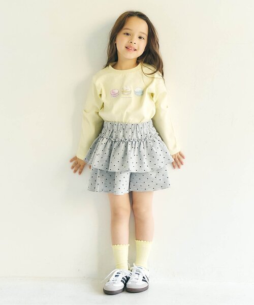 apres les cours（アプレレクール）の「アソートモチーフTシャツ/7days Style_ジュニア対応（Tシャツ/カットソー・キッズ・ピンク/ラベンダー/イエロー/グレー/アイボリー・80/90/100/110/120/130/140）」の9枚目の写真