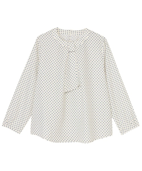 TOKYO SHIRTS(トウキョウシャツ)の「チャーム付き ボウタイ ブラウス(シャツ/ブラウス・レディース・ネイビー/ホワイト・M/LL/L)」の3枚目の写真