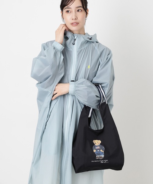 POLO RALPH LAUREN（ポロ ラルフ ローレン）の「【WEB限定】ミニレイントートバッグ ショルダー ベルト付き 'FLAG BEAR' ポロベア（ショルダーバッグ・レディース・ベージュ/ブラック/ネイビー・FREE）」の6枚目の写真