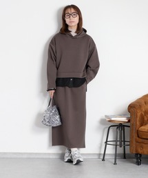 〈セットアイテム〉メッシュレイヤードダンボールフーディー&スカート