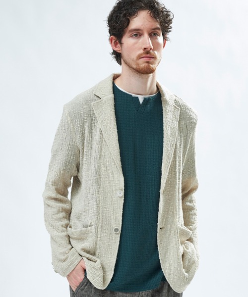 MEN'S BIGI(メンズビギ)の「スラブカールマイヤー 2Bジャケット(テーラードジャケット・メンズ・ネイビー/ブラック/ベージュ・01/02/03/04)」の3枚目の写真