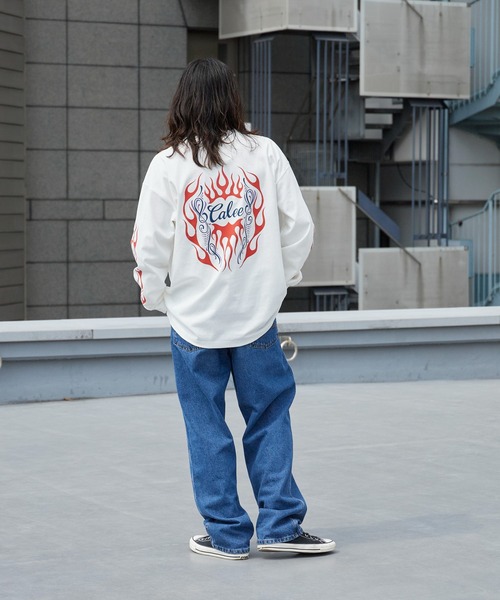 CALEE(キャリー)の「CALEE/キャリー VINTAGE TYPE FLAME LOGO PINSTRIPING L/ S TEE ロンT 2026年春夏(Tシャツ/カットソー・メンズ・ホワイト/ブラック・M/L/XL)」の19枚目の写真