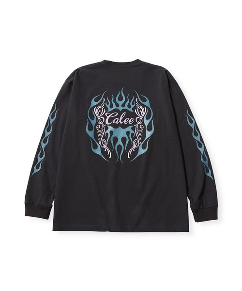 CALEE(キャリー)の「CALEE/キャリー VINTAGE TYPE FLAME LOGO PINSTRIPING L/ S TEE ロンT 2026年春夏(Tシャツ/カットソー・メンズ・ホワイト/ブラック・M/L/XL)」の21枚目の写真