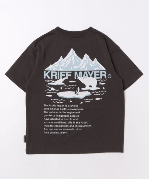 KRIFF MAYER(クリフメイヤー)の「【抗ピリング・接触冷感・吸汗速乾】冷感プリントT(北極)(Tシャツ/カットソー・キッズ・ネイビー/オフホワイト/イエロー/チャコール/ライトグリーン・170/160/150/140/130/120)」の6枚目の写真
