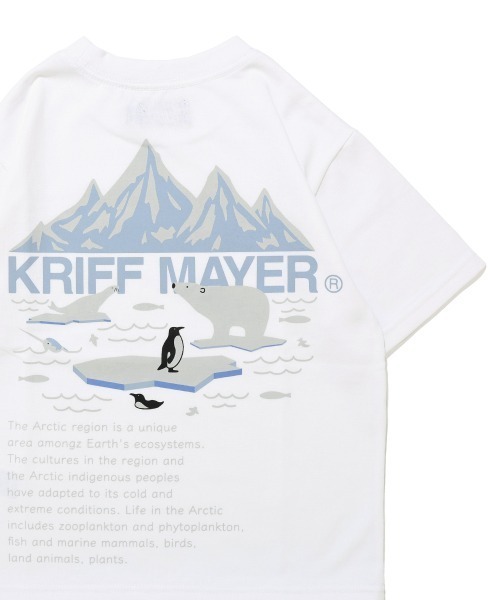 KRIFF MAYER(クリフメイヤー)の「【抗ピリング・接触冷感・吸汗速乾】冷感プリントT(北極)(Tシャツ/カットソー・キッズ・ネイビー/オフホワイト/イエロー/チャコール/ライトグリーン・170/160/150/140/130/120)」の2枚目の写真