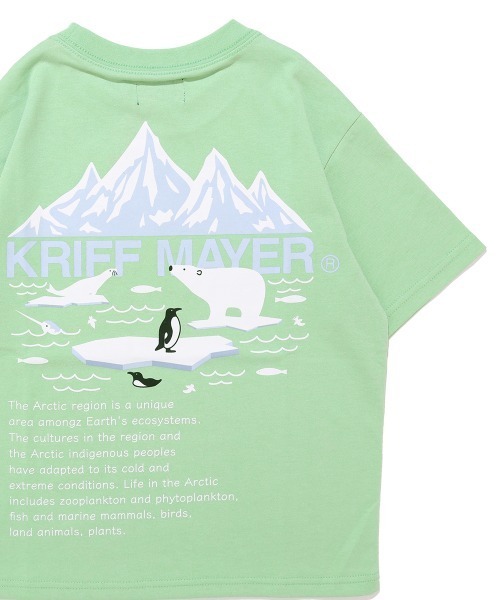KRIFF MAYER(クリフメイヤー)の「【抗ピリング・接触冷感・吸汗速乾】冷感プリントT(北極)(Tシャツ/カットソー・キッズ・ネイビー/オフホワイト/イエロー/チャコール/ライトグリーン・170/160/150/140/130/120)」の4枚目の写真