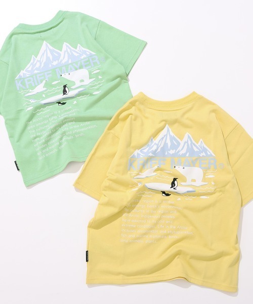 KRIFF MAYER(クリフメイヤー)の「【抗ピリング・接触冷感・吸汗速乾】冷感プリントT(北極)(Tシャツ/カットソー・キッズ・ネイビー/オフホワイト/イエロー/チャコール/ライトグリーン・170/160/150/140/130/120)」の11枚目の写真