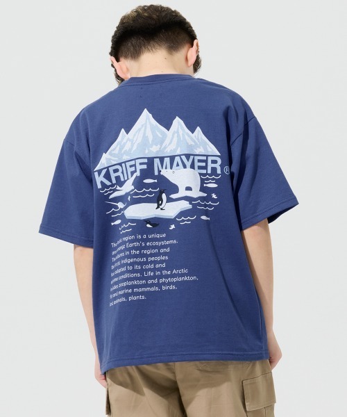 KRIFF MAYER(クリフメイヤー)の「【抗ピリング・接触冷感・吸汗速乾】冷感プリントT(北極)(Tシャツ/カットソー・キッズ・ネイビー/オフホワイト/イエロー/チャコール/ライトグリーン・170/160/150/140/130/120)」の6枚目の写真