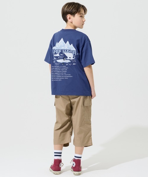 KRIFF MAYER(クリフメイヤー)の「【抗ピリング・接触冷感・吸汗速乾】冷感プリントT(北極)(Tシャツ/カットソー・キッズ・ネイビー/オフホワイト/イエロー/チャコール/ライトグリーン・170/160/150/140/130/120)」の9枚目の写真