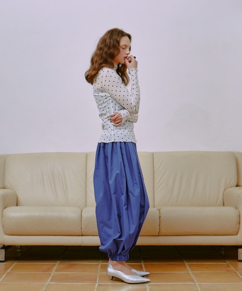 manana suerte(マニャーナスエルテ)の「シアーDOTハイネックトップス(Tシャツ/カットソー・レディース・ブラック/ホワイト・FREE)」の16枚目の写真