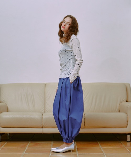 manana suerte(マニャーナスエルテ)の「シアーDOTハイネックトップス(Tシャツ/カットソー・レディース・ブラック/ホワイト・FREE)」の19枚目の写真