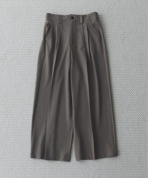 remer(リメール)の「【肌離れの良い麻調素材】シンセティックリネンドレープワイドパンツ / Synthetic Linen Drape Wide PT(スラックス・メンズ・グレイッシュベージュ/ブラック/チャコールグレー・SMALL/X-SMALL/LARGE/MEDIUM)」の18枚目の写真