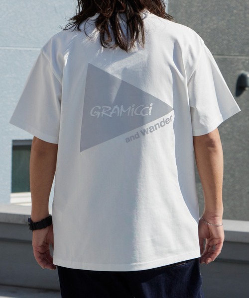 and wander（アンドワンダー）の「and wander/アンドワンダー×Gramicci/グラミチ backprint S/S tee Coolmax コラボレーションロゴTシャツ 2026年春夏（Tシャツ/カットソー・メンズ・ブラック/ホワイト・M/L/XL）」の8枚目の写真
