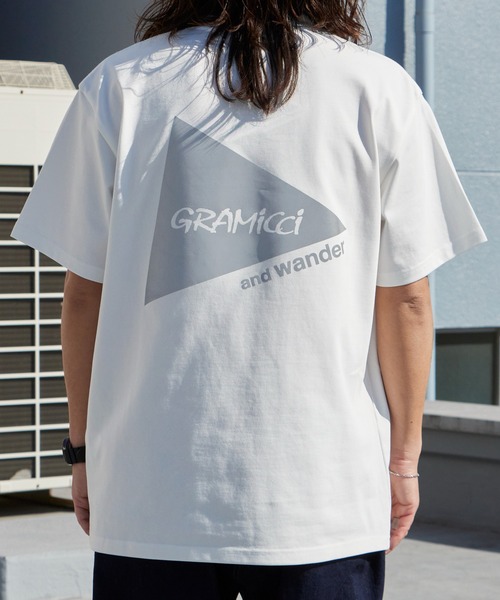 and wander（アンドワンダー）の「and wander/アンドワンダー×Gramicci/グラミチ backprint S/S tee Coolmax コラボレーションロゴTシャツ 2026年春夏（Tシャツ/カットソー・メンズ・ブラック/ホワイト・M/L/XL）」の21枚目の写真