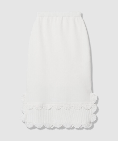 LOULOU WILLOUGHBY（ルルウィルビー）の「【LOULOU WILLOUGHBY】パンチングスカラスカート（スカート・レディース・ブラック/オフホワイト・2）」の7枚目の写真