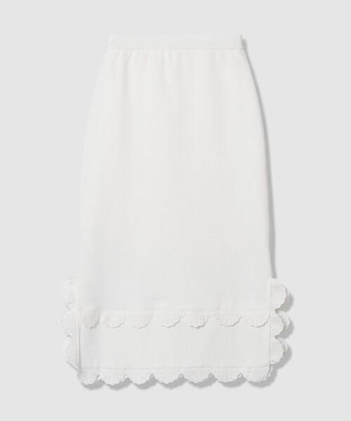 LOULOU WILLOUGHBY（ルルウィルビー）の「【LOULOU WILLOUGHBY】パンチングスカラスカート（スカート・レディース・ブラック/オフホワイト・2）」の8枚目の写真