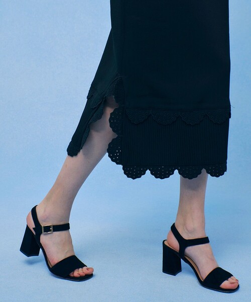 LOULOU WILLOUGHBY（ルルウィルビー）の「【LOULOU WILLOUGHBY】パンチングスカラスカート（スカート・レディース・ブラック/オフホワイト・2）」の14枚目の写真