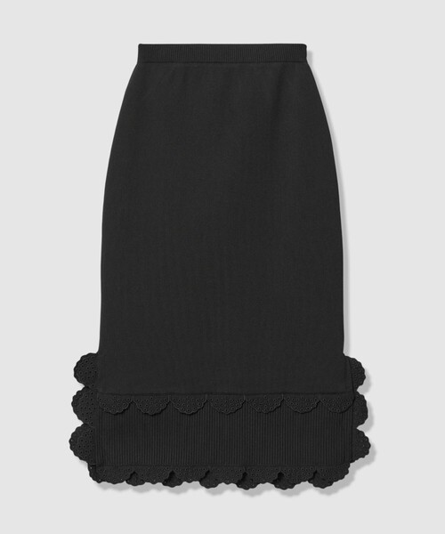 LOULOU WILLOUGHBY（ルルウィルビー）の「【LOULOU WILLOUGHBY】パンチングスカラスカート（スカート・レディース・ブラック/オフホワイト・2）」の16枚目の写真