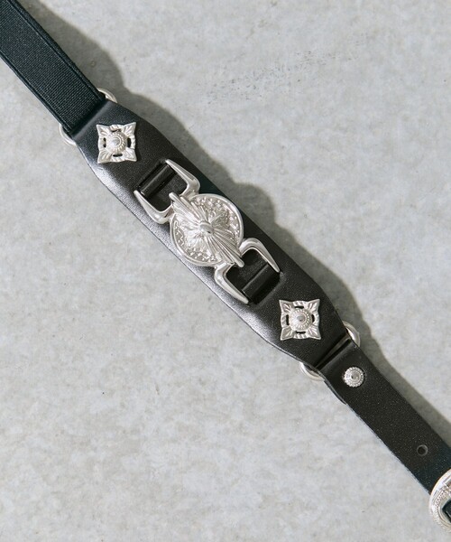【極貴重アイテム】Toga Pulla ブラックサスペンダー TOGA PULLA/トーガプルラ】Metal leather suspenders/メタルレザー
