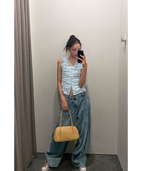 ROSEFRANTZ（ロゼフランツ）の「Two-way Frill Ribbon Sleeveless [Summer Blue]（Tシャツ/カットソー・レディース・その他・FREE）」の4枚目の写真