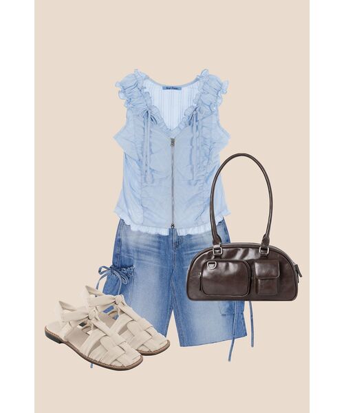 ROSEFRANTZ（ロゼフランツ）の「Two-way Frill Ribbon Sleeveless [Summer Blue]（Tシャツ/カットソー・レディース・その他・FREE）」の7枚目の写真