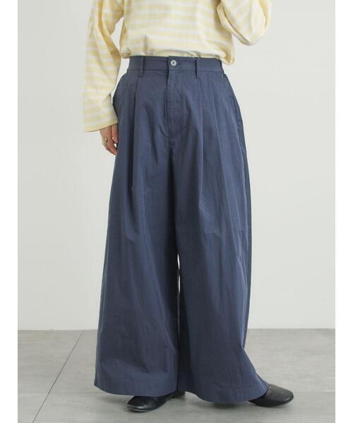 Samansa Mos2(サマンサ モスモス)の「綿ナイロンワイドパンツ(その他パンツ・レディース・ベージュ/カーキ/ネイビー・M/L)」の1枚目の写真