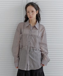 透け感 シースルー」に該当するシャツ/ブラウス（長袖）ファッション