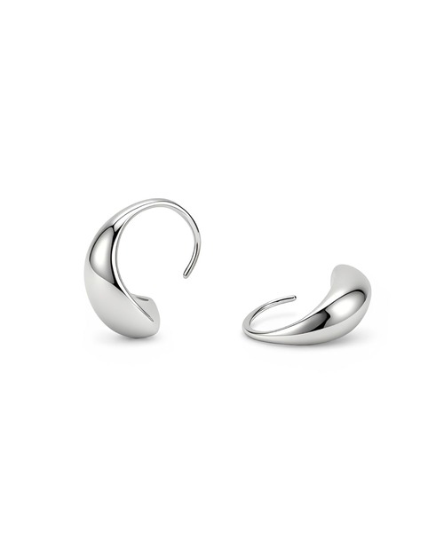 Lyvi(ライビィ)の「Melt Curve Hoop Pierce / 金属アレルギー対応(ピアス(両耳用)・レディース・シルバー/ゴールド・FREE)」の1枚目の写真