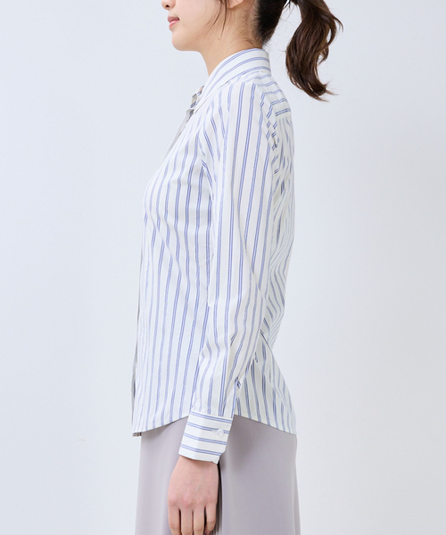 NARACAMICIE(ナラカミーチェ)の「【NARACAMICIE】ストライプ長袖シャツ(シャツ/ブラウス・レディース・ピンク/ホワイト・S/L/M)」の4枚目の写真