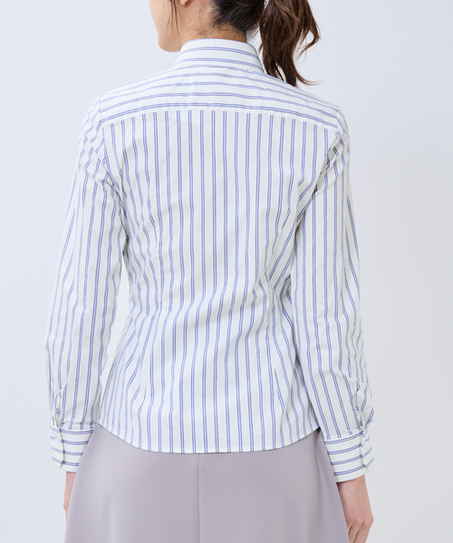 NARACAMICIE(ナラカミーチェ)の「【NARACAMICIE】ストライプ長袖シャツ(シャツ/ブラウス・レディース・ピンク/ホワイト・S/L/M)」の5枚目の写真