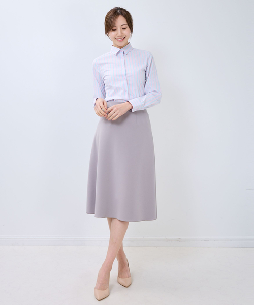 NARACAMICIE(ナラカミーチェ)の「【NARACAMICIE】ストライプ長袖シャツ(シャツ/ブラウス・レディース・ピンク/ホワイト・S/L/M)」の13枚目の写真
